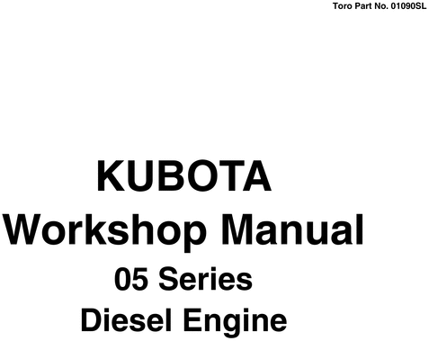 Product picture Kubota 05 Series Diesel Engine Service Repair Workshop Manual DOWNLOAD